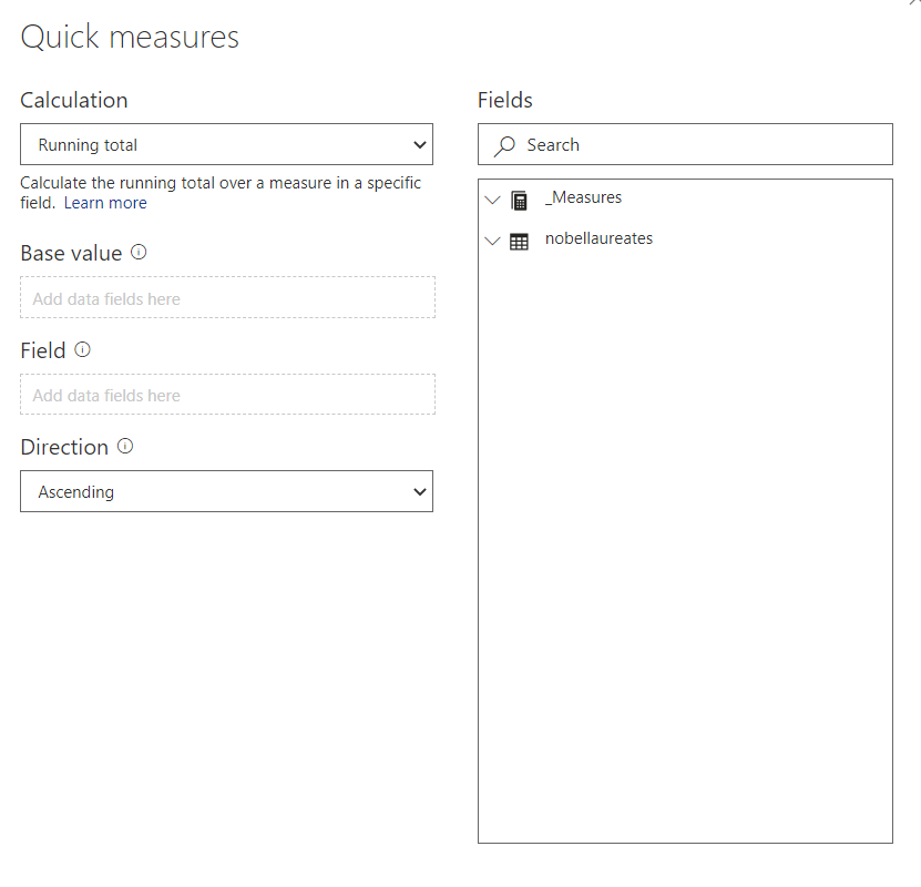 A Running Total Calculation With Quick Measure In Power BI